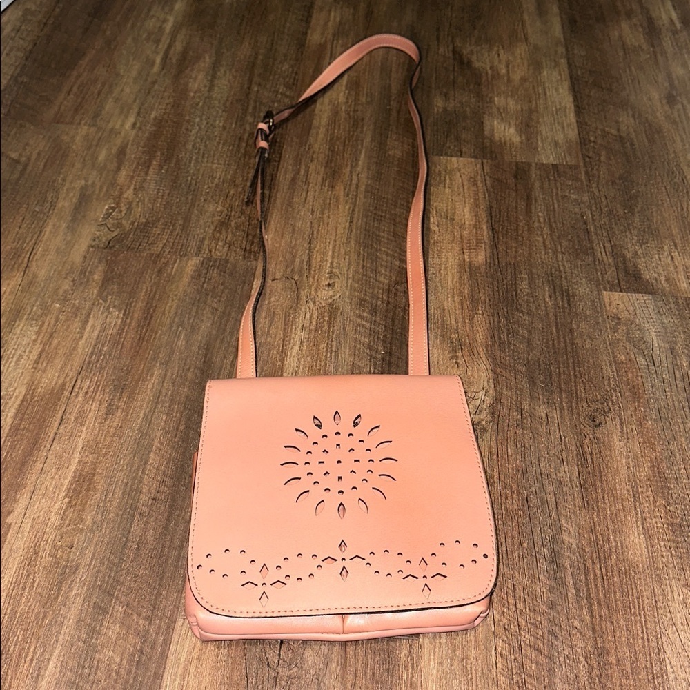 Patricia Nash Punched Leather Salmon‎ Crossbody